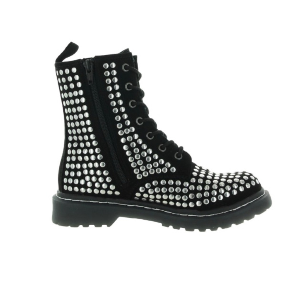 Wild Pair Womens Ryderr Microsuede Combat & Lace-up Boots